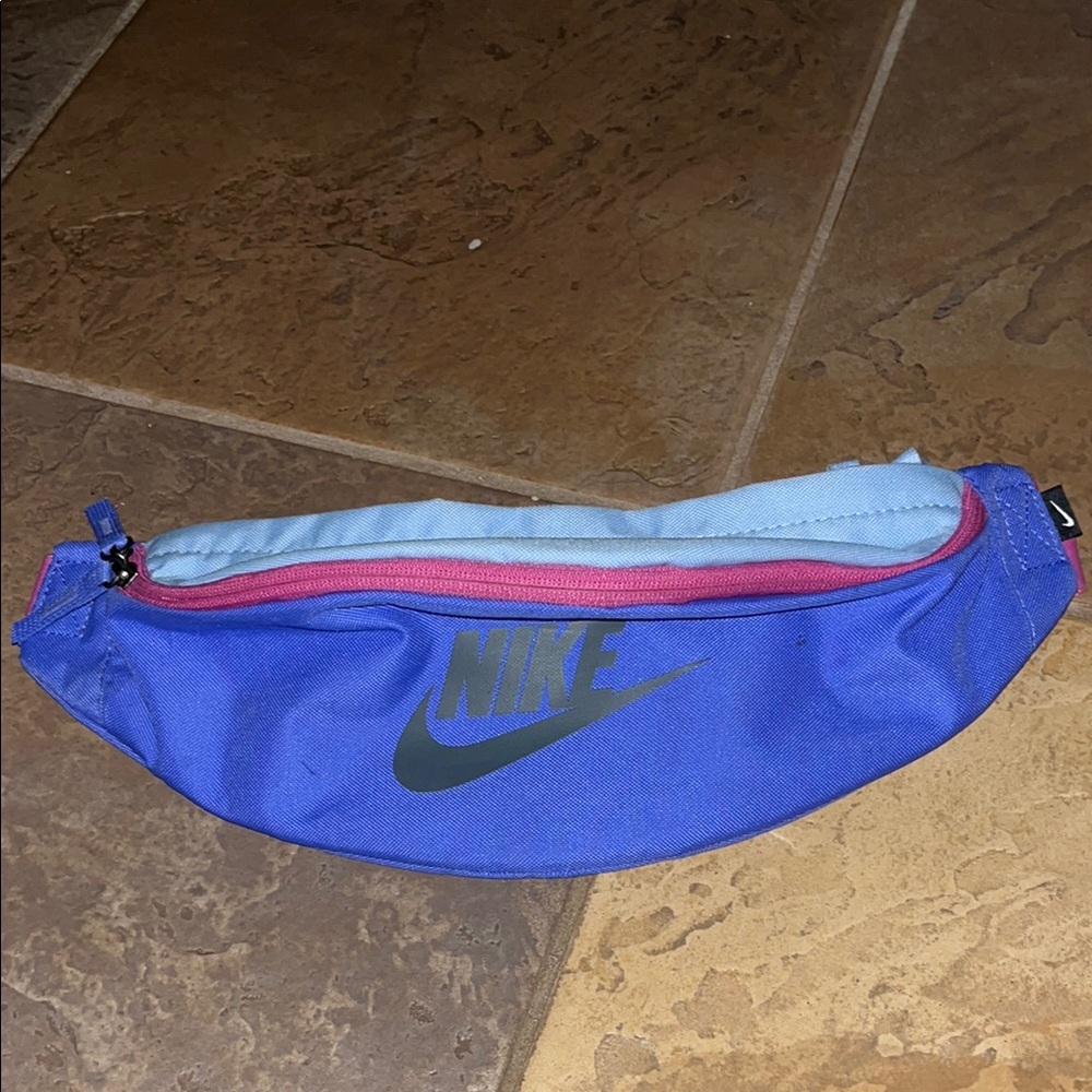 Nike Blue and Pink Belt Bag